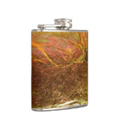 Gold- und Messingtextur mit einem Krinkfleck Flachmann (Rechts)