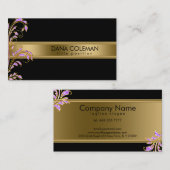Gold- und Metallrosa-Swirbel Visitenkarte (Vorne/Hinten)