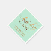 Gold und Minze Green Best Day Ever, Hörskript Serviette (Ecke)