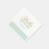 Gold und Minze | Modernes Baby-Duschpapier Napkin Serviette (Ecke)