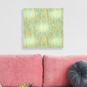 Gold und Minze Zebra Print Leinwanddruck (Insitu (Wohnzimmer))