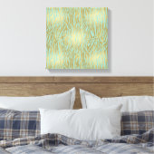Gold und Minze Zebra Print Leinwanddruck (Insitu (Schlafzimmer))