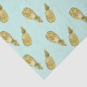 Gold-und Minzen-Aquarell-Ananas Seidenpapier (Ausschnitt)