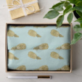 Gold-und Minzen-Aquarell-Ananas Seidenpapier (Geschenk)