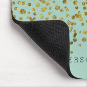 Gold-und Minzen-ZauberConfetti Mousepad (Ecke)