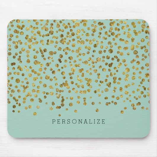 Gold-und Minzen-ZauberConfetti Mousepad (Vorne)