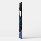 Gold und Navy Blue - Agate Marble - Case-Mate iPhone Hülle (Rückseite / Rechts)