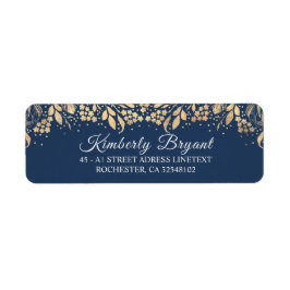 Gold und Navy Blue Eleganage Foliage