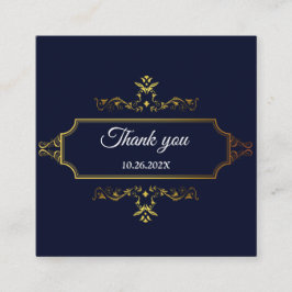 Gold und Navy Blue im indischen Stil Begleitkarte