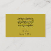 Gold und Navy Blue im indischen Stil Begleitkarte (Rückseite)