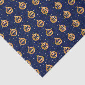 Gold und Navy Blue Weihnachtsschmuck Seidenpapier (Ausschnitt)