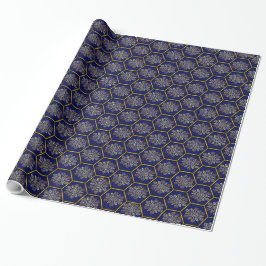 Gold und Navy Eleganon Geschenkpapier