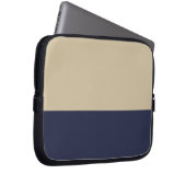 Gold und Navy Neopren Laptopschutzhülle (Vorne Rechts)