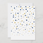Gold und Navy | Party Dankeschön Karte (Rückseite)