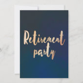 Gold- und Navy-Retirement-Party Einladungen (Rückseite)