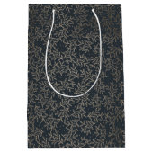 Gold und Navy Weihnachten Mittlere Geschenktüte (Vorderseite)