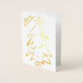 Gold und (oder) Silberner Weihnachtsbaum Folienkarte (Vorderseite)