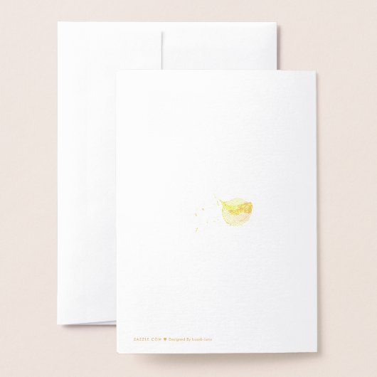 Gold und (oder) Silberner Weihnachtsbaum Folienkarte (Rückseite mit Umschlag)