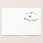 Gold und (oder) Silberner Weihnachtsbaum Folienkarte (Innenseite)