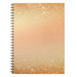 Gold- und Orange-Notizbuch mit funkelndem Glam-Aes Notizblock