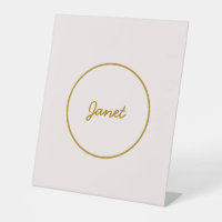 Gold- und Pastellfarbe Kalligrafie Elegant Einfach
