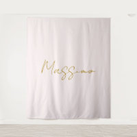 Gold- und Pastellfarbe Kalligrafie Elegant Einfach