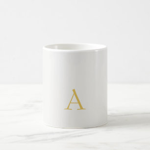 Gold- und Pastellfarben-Monogramm-Professionelle I Kaffeetasse