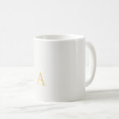 Gold- und Pastellfarben-Monogramm-Professionelle I Kaffeetasse (VorderseiteRechts)
