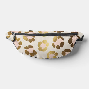 Gold- und Pastellrosa-Leopardenprint Chic Animal Bauchtasche