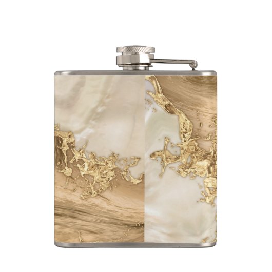 Gold und Perl - Spritzer Flachmann (Rückseite)