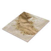 Gold und Perl - Spritzer Fliese (Seite)