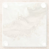 Gold und Perl - Spritzer Glasuntersetzer (Rückseite)