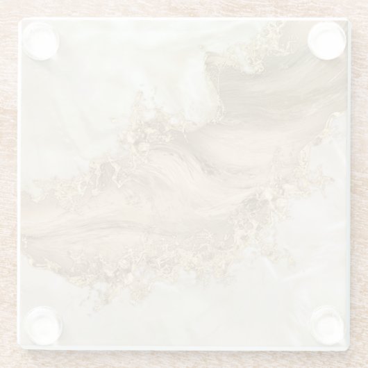 Gold und Perl - Spritzer Glasuntersetzer (Rückseite)