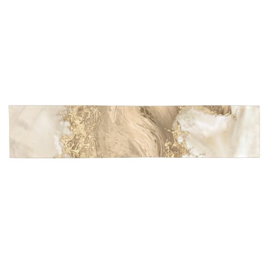 Gold und Perl - Spritzer Kurzer Tischläufer (Horizontal)