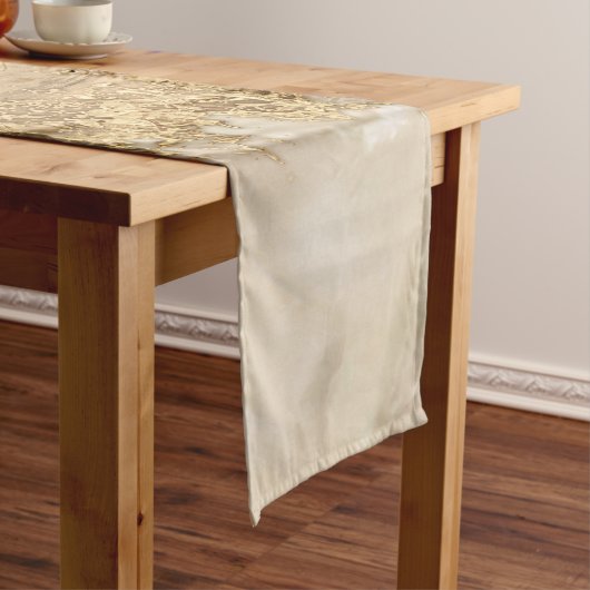 Gold und Perl - Spritzer Kurzer Tischläufer (Beispiel)