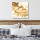 Gold und Perl - Spritzer Leinwanddruck (Insitu (Schlafzimmer))