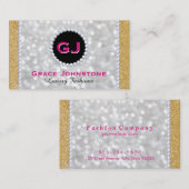 Gold und Perlen Visitenkarte (Vorne/Hinten)