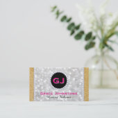 Gold und Perlen Visitenkarte (Stehend Vorderseite)