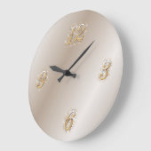 Gold- und Perlenmauer Große Wanduhr (Winkel)