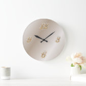 Gold- und Perlenmauer Große Wanduhr (Zuhause)