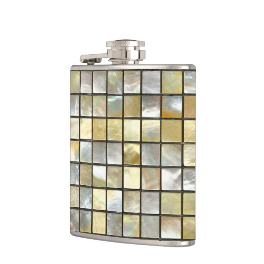 Gold- und PerlTiles Flachmann (Links)