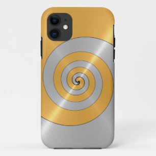 Gold und Platinum Stainless Shiny Metal Spiral 2 Case-Mate iPhone Hülle