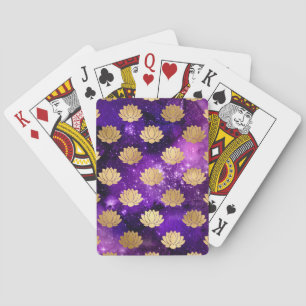 Gold- und Purpur-Galaxie-Dharma-Mandala Spielkarten
