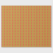 Gold und Red Bow Geschenkpapier (Flach)