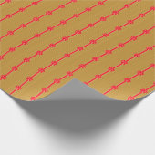 Gold und Red Bow Geschenkpapier (Ecke)