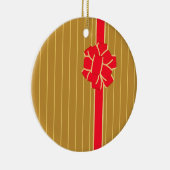 Gold und Red Bow Keramik Ornament (Rechts)
