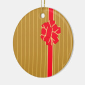 Gold und Red Bow Keramik Ornament (Links)