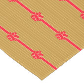Gold und Red Bow Kurzer Tischläufer (Ecke)