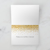 Gold und Red Glam Confetti Dots Weihnachten (Innenseite)