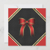 Gold und Red Holiday Party Einladung (Rückseite)